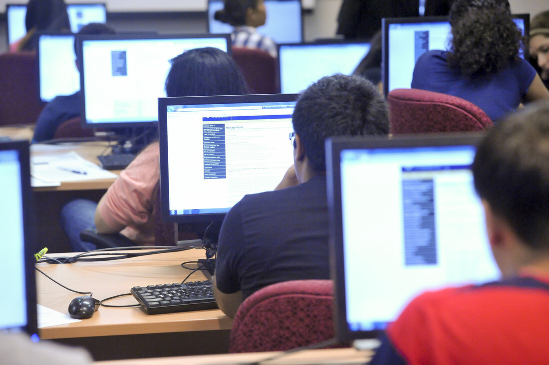 Students in computer lab.